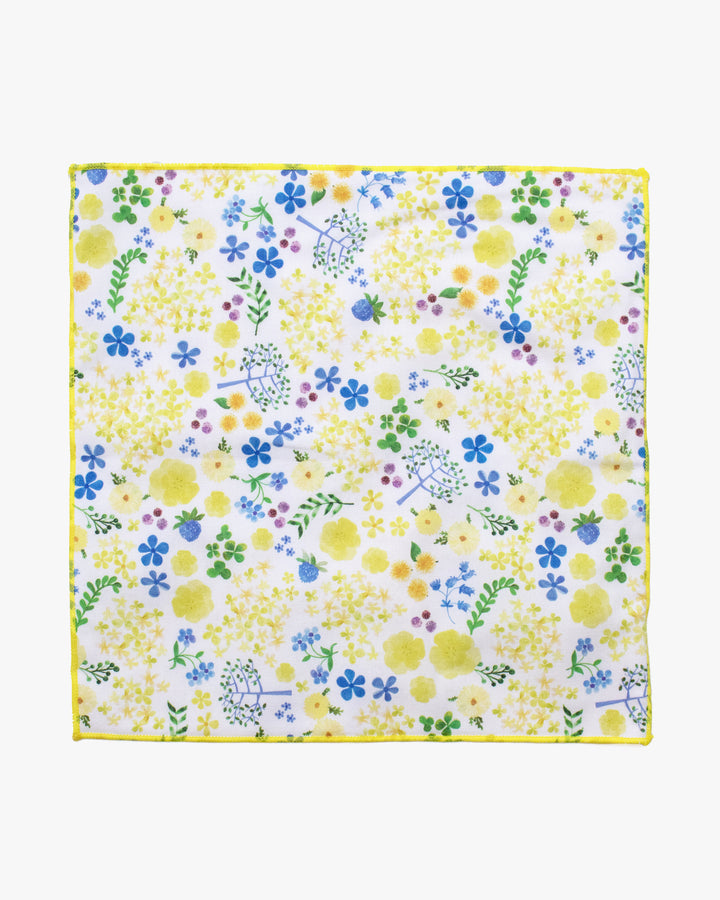 Towel Handkerchief, Attractive Living, Bilanc Work, Hills and Fields Flower Yellow
