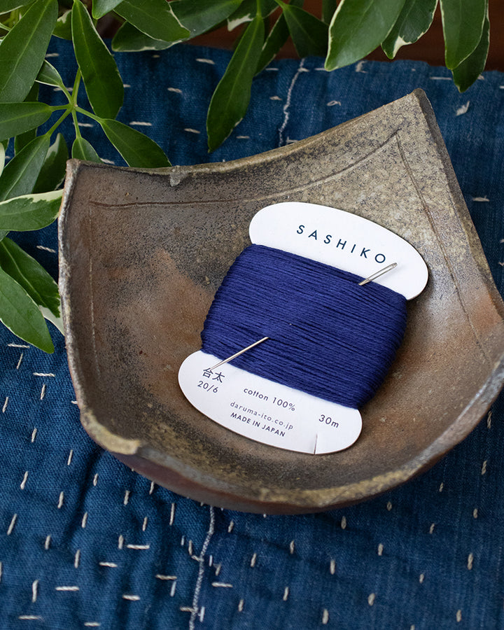 Daruma, Sashiko Thread 30m, Dark Blue