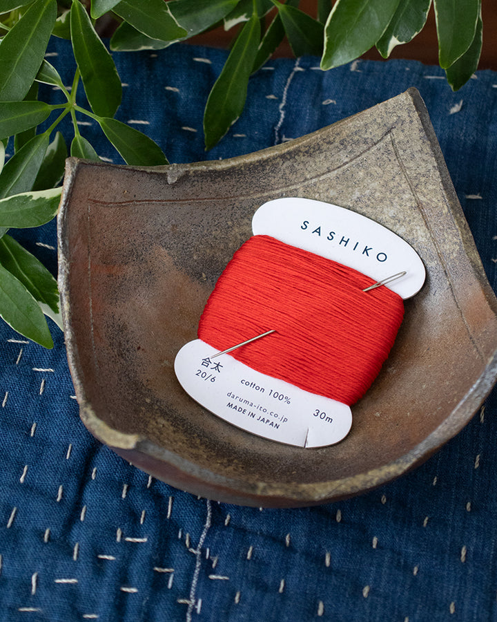 Daruma, Sashiko Thread 30m, Red