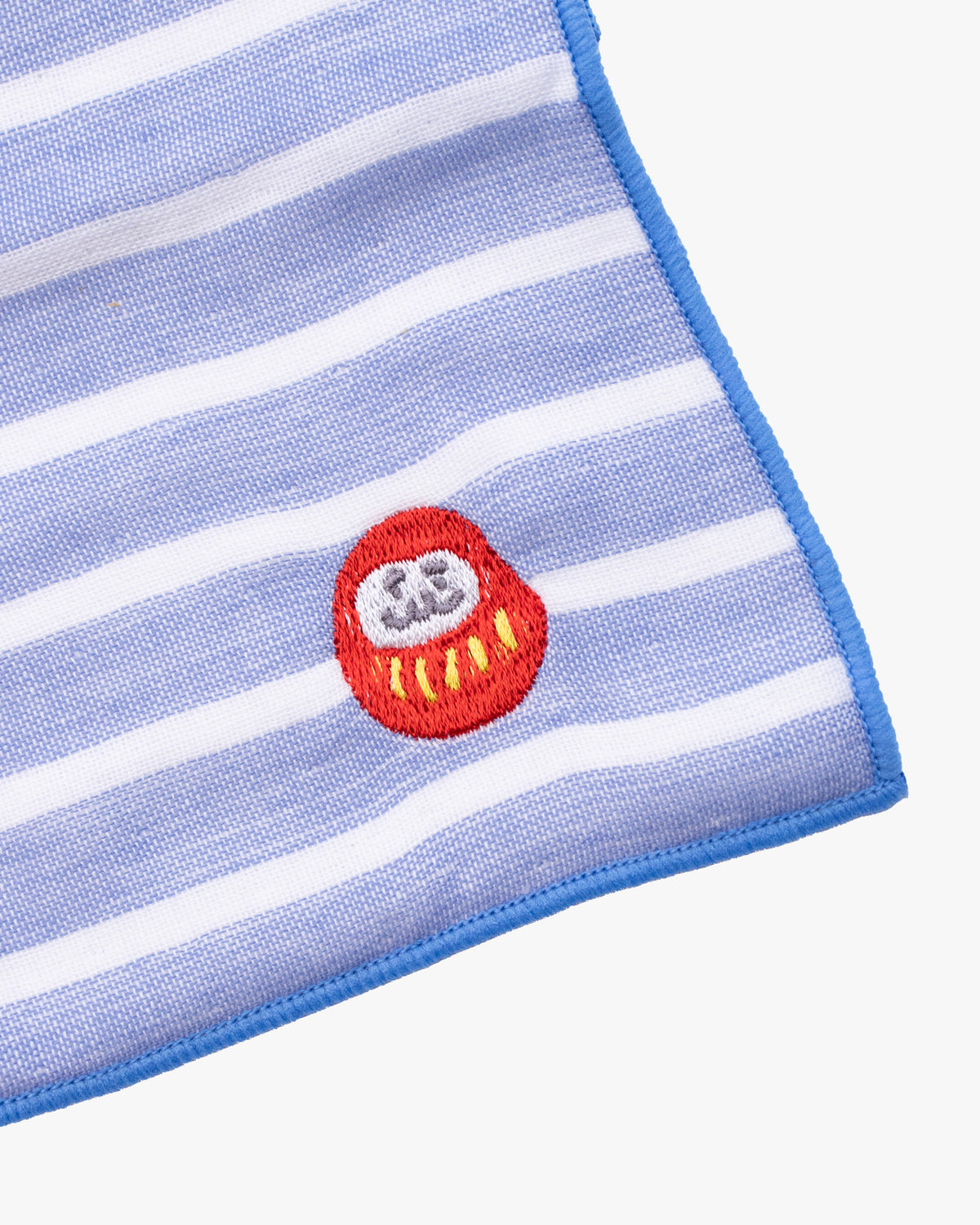 PrairieDog, Embroidered Gauze-Pile Handkerchief, Daruma Striped