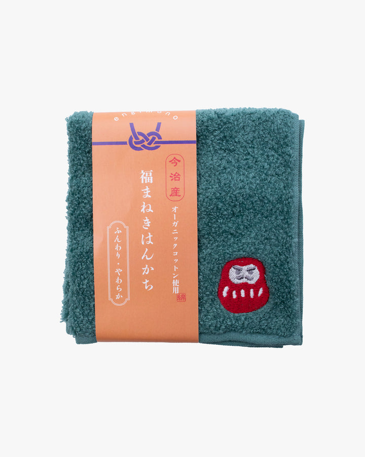 PrairieDog, Lucky Charm Handkerchief, Daruma, Teal