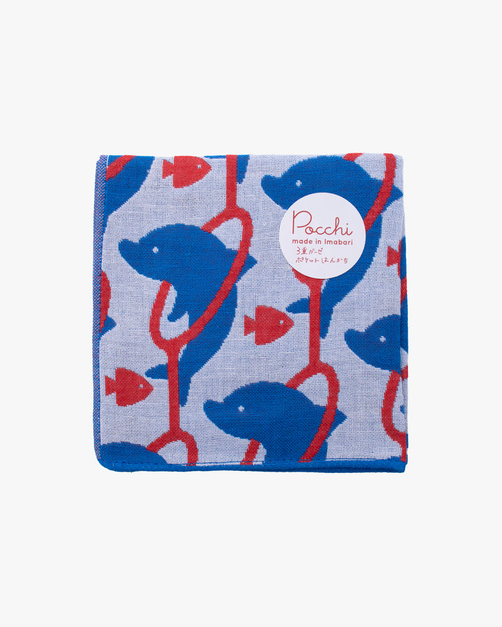 PrairieDog, Pocchi Handkerchief,  Dolphin, Blue
