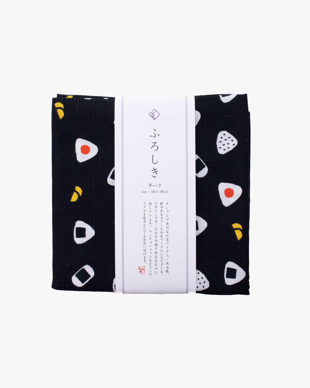 PrairieDog, Furoshiki, Onigiri, Black, 19" x 19"