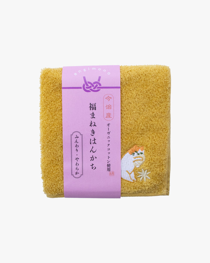 PrairieDog, Lucky Charm Handkerchief, Cat and Fukujuso, Yellow