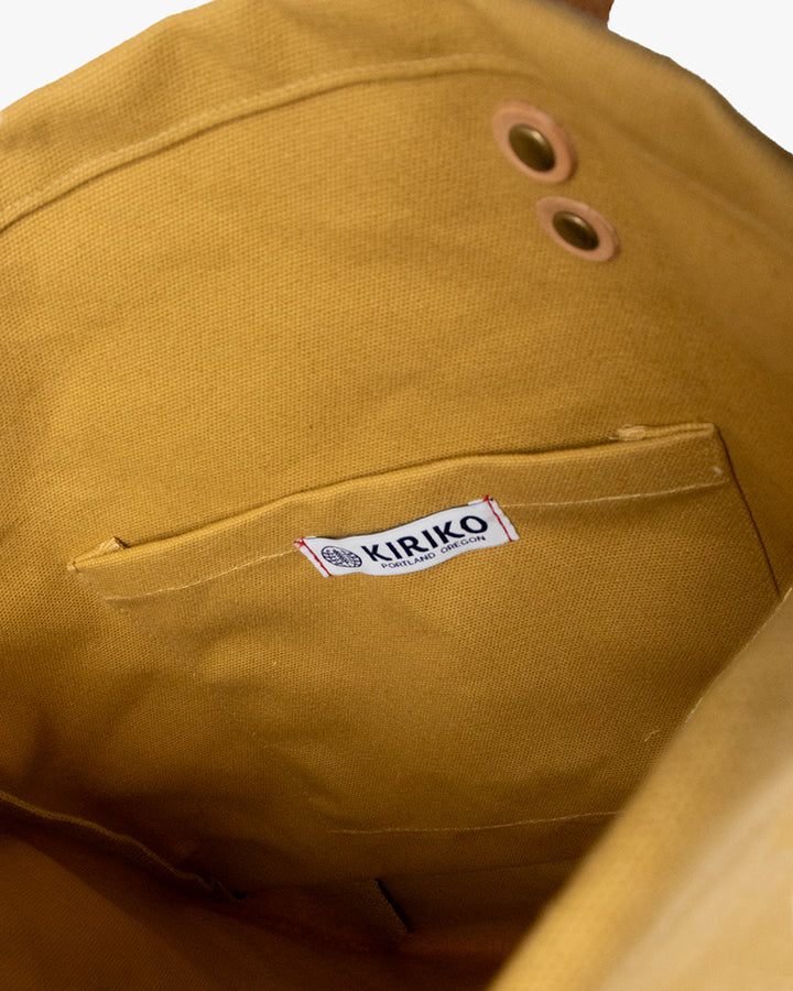 Kiriko Original Small Tote Bag, Canvas, Harvest Tan Snake
