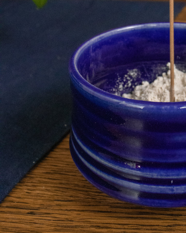 Shoyeido Incense Holder, Bowl, Cobalt Cup