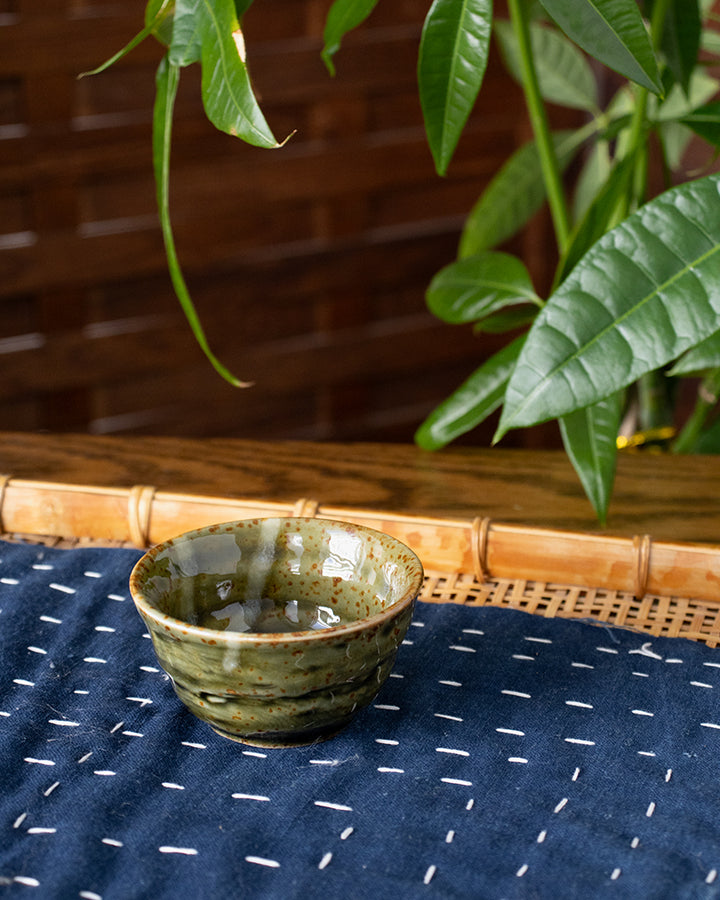Sake Cup, Ichiyama, Shiragaki Green