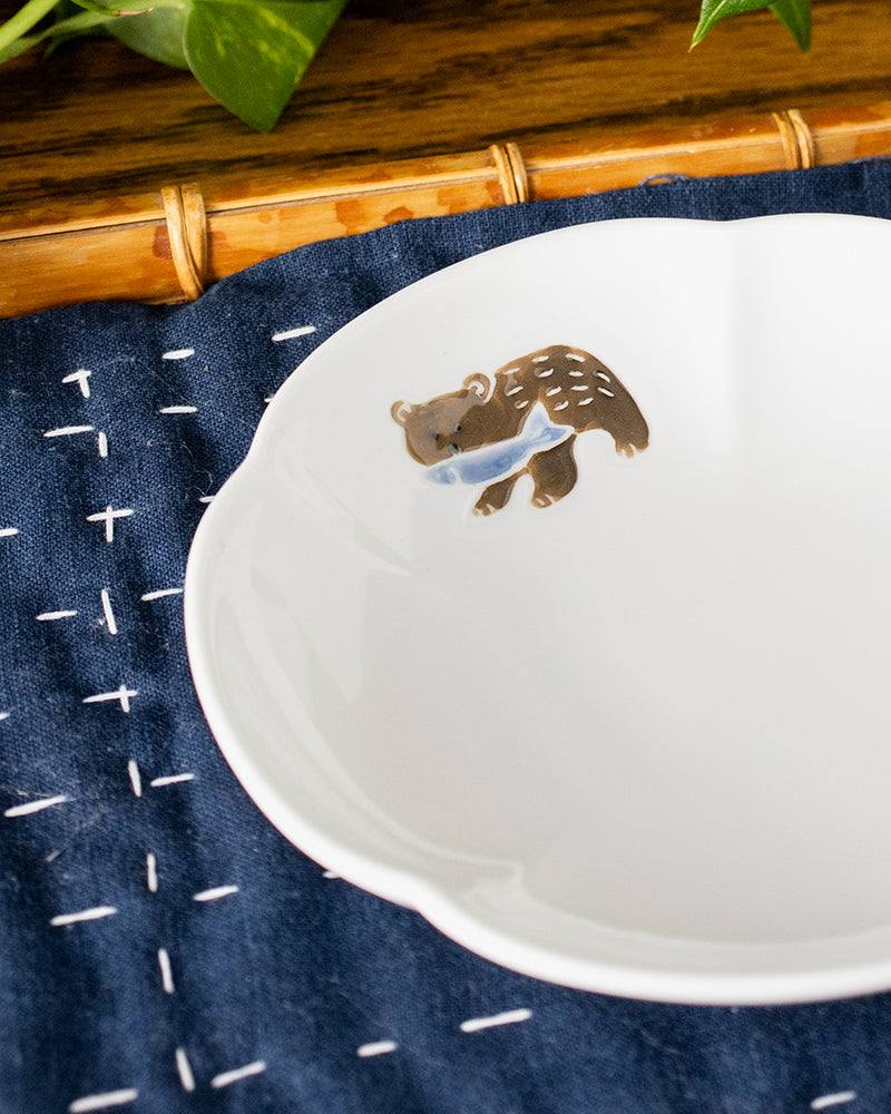 Small Plate, Bisque, Nippon Ezara, Bear