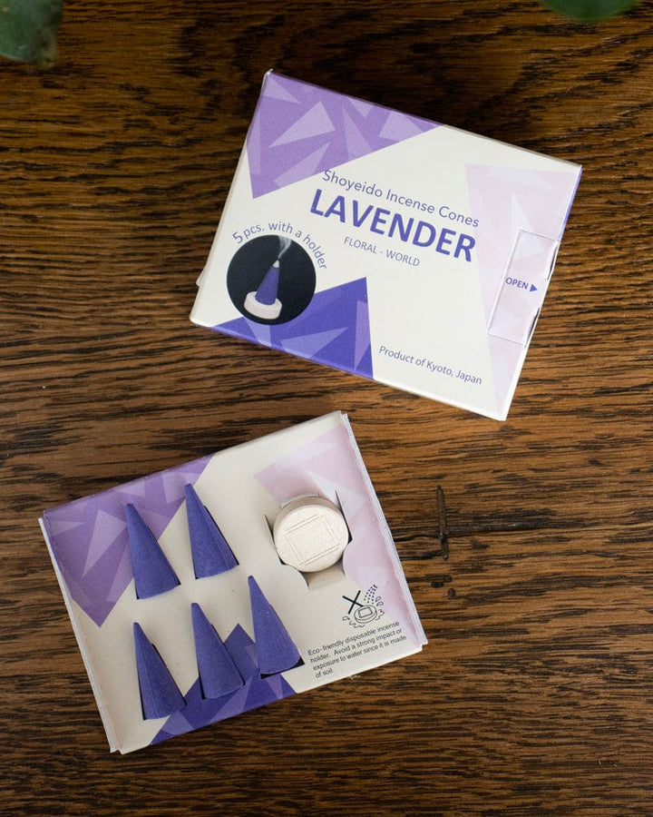 Shoyeido Natural Incense, Cone, Lavender