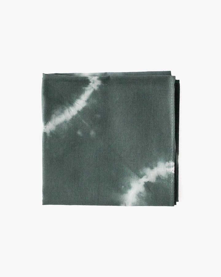 Japanese Handkerchief, Slate Blue and White Tie Dye