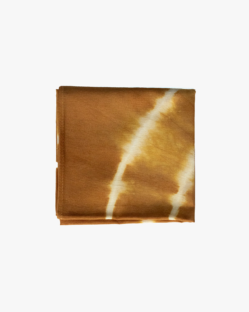 Japanese Handkerchief, Brown and White Tie Dye