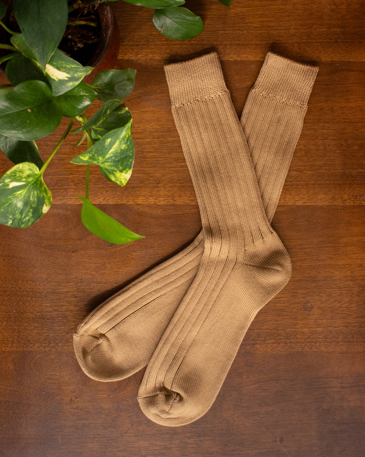 Knitwin, Crew Socks, Egyptian Cotton, Praha Cafe Au Lait
