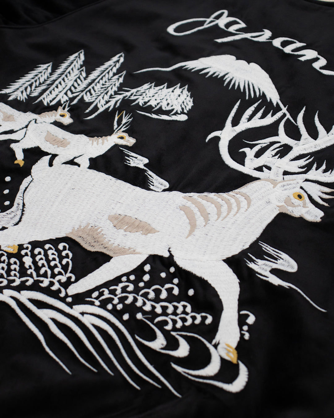 Japanese Repro Souvenir Jacket, S, Houston, Moose with Dragon Sleeve