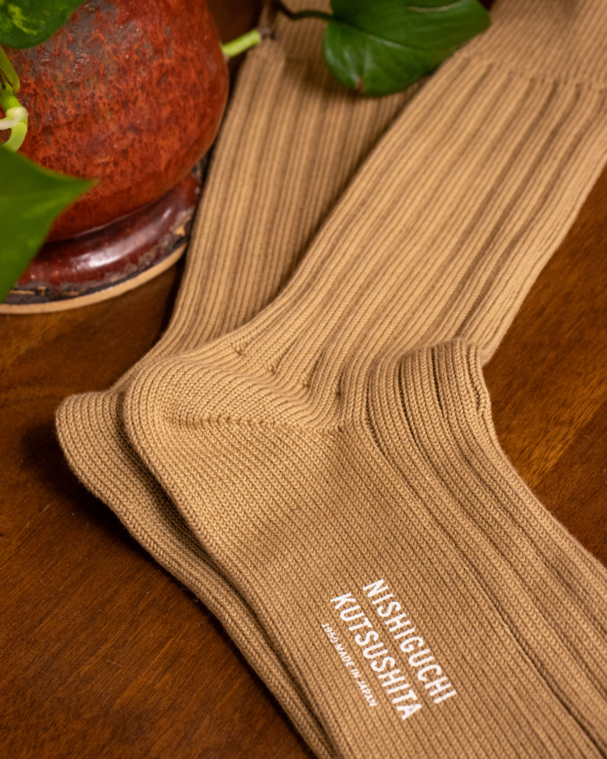 Knitwin, Crew Socks, Egyptian Cotton, Praha Cafe Au Lait