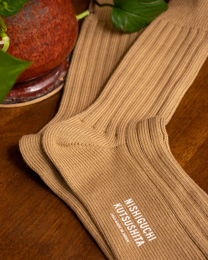 Knitwin, Crew Socks, Egyptian Cotton, Praha Cafe Au Lait