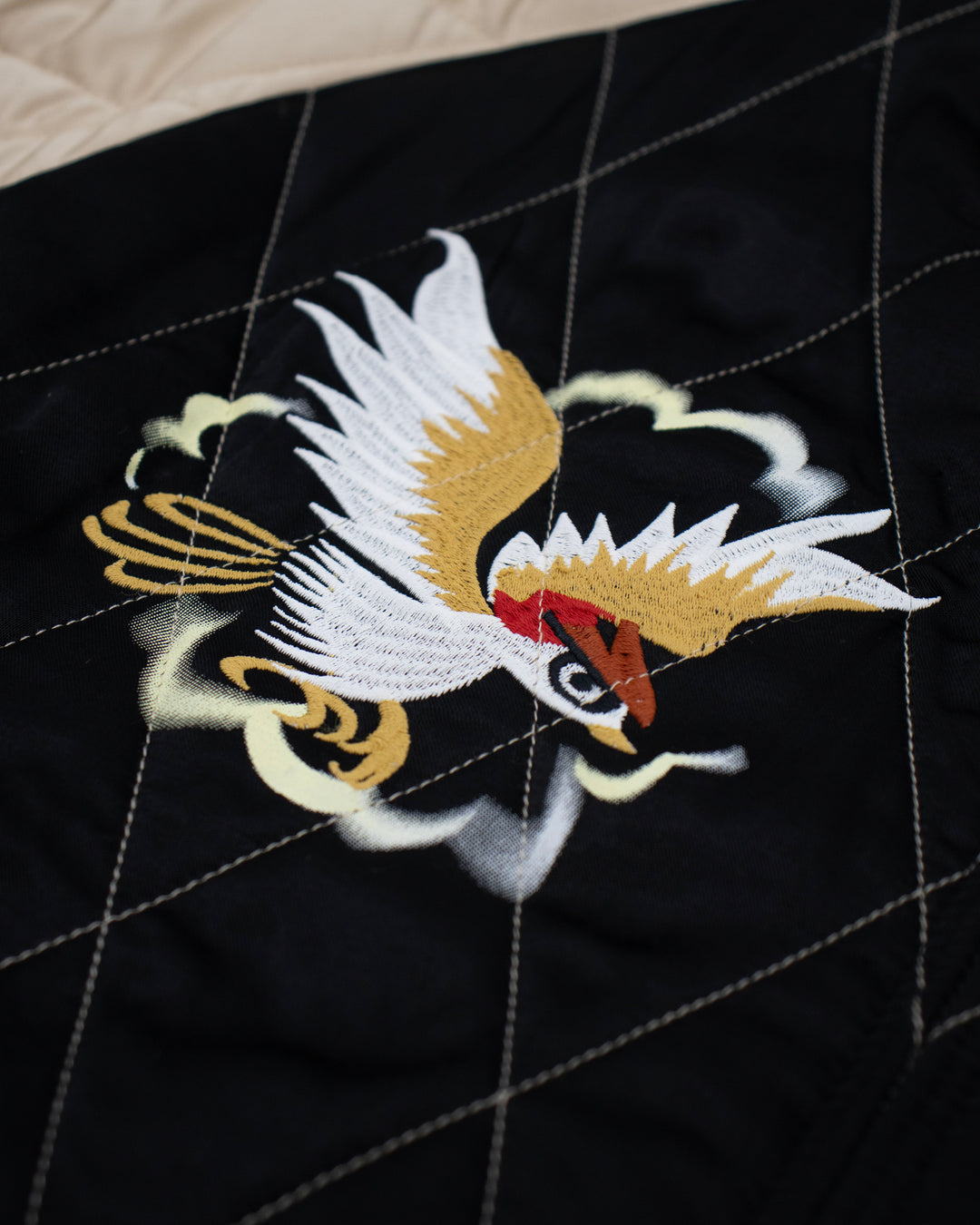 Japanese Repro Souvenir Jacket, L, Houston, Japan Prefecture Back Design