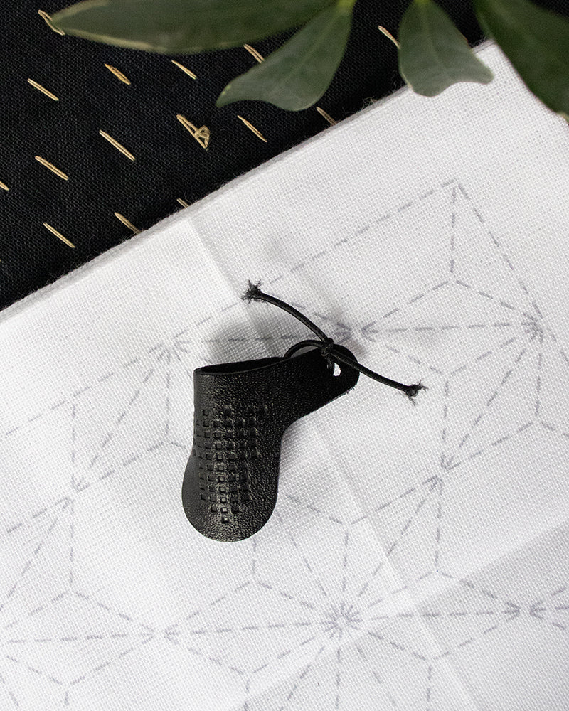 Leather Thimble, Black