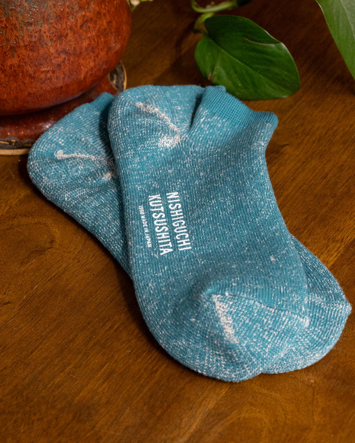 Knitwin, Anklet Socks, Linen Cotton Pile, Sampo Lake Blue