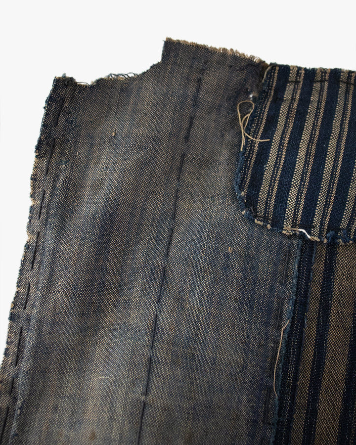 Vintage Boro Blanket, Indigo Kasuri and Shima with Patches