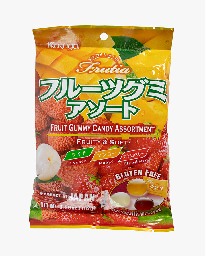 Kasugai, Assorted Gummies, Lychee, Mango, Strawberry