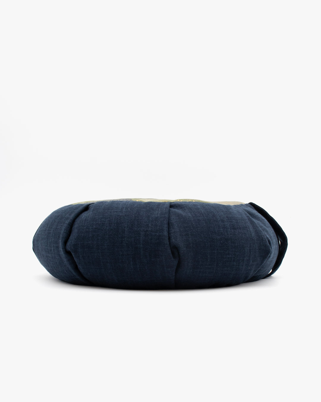 Kiriko Original Meditation Pillow, Two-Tone Zafu, Solid Indigo and Sage and Gold