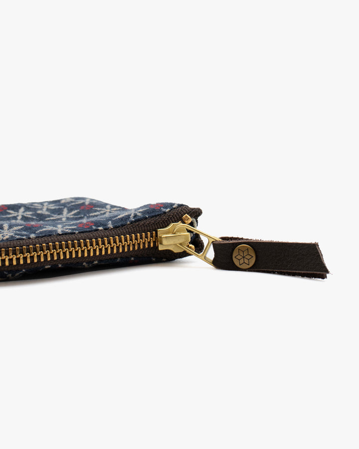 Kiriko Original, Zipper Wallet, Indigo Yuki Kessho