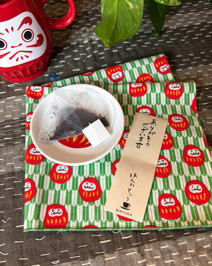 PrairieDog, Tea Handkerchief, Daruma, Darjeeling Tea
