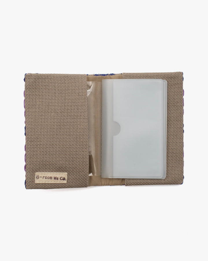 Kogin Sashiko Card Case, Kind Offer, Geometric Pattern