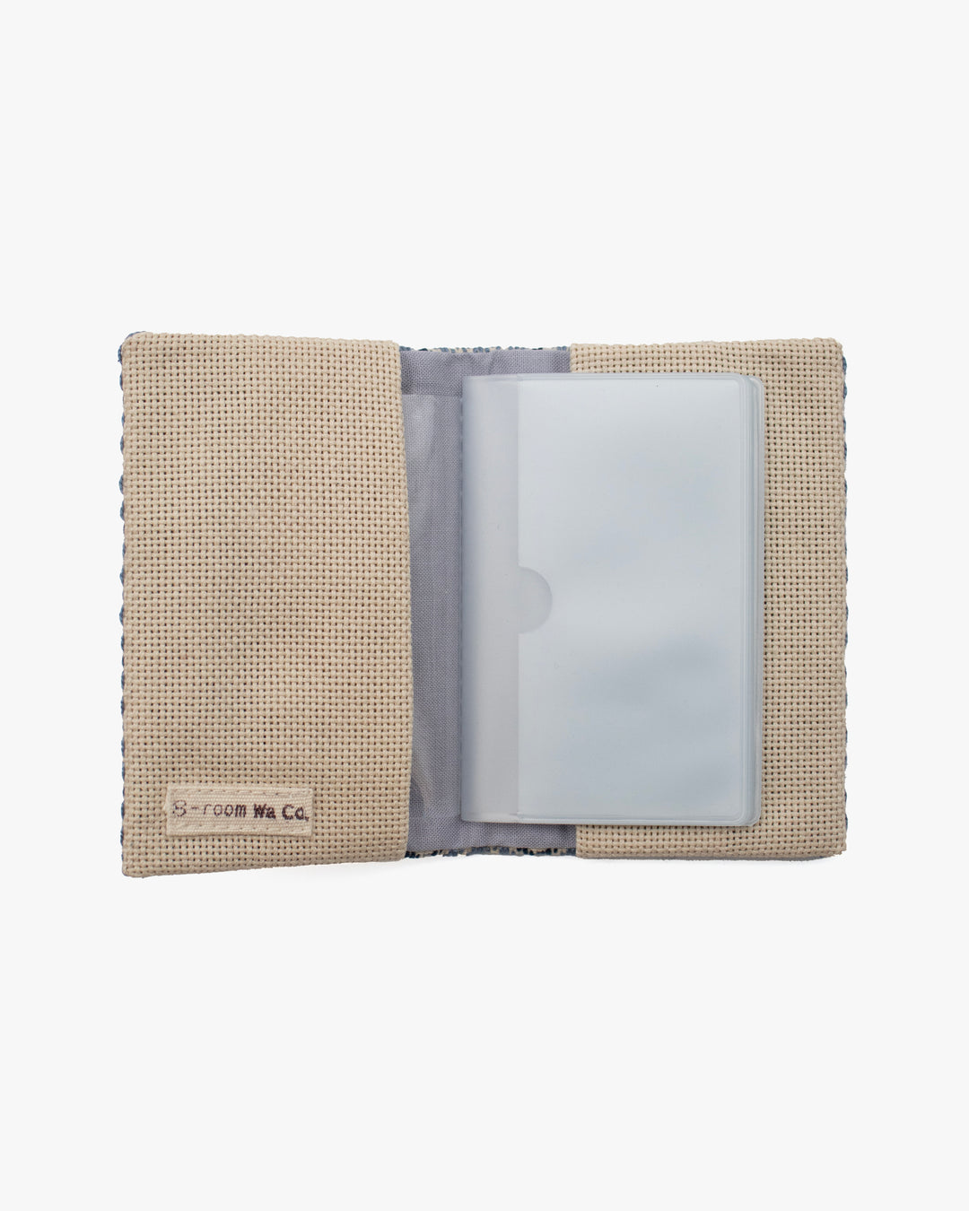 Kogin Sashiko Card Case, Kind Offer, Geometric Pattern