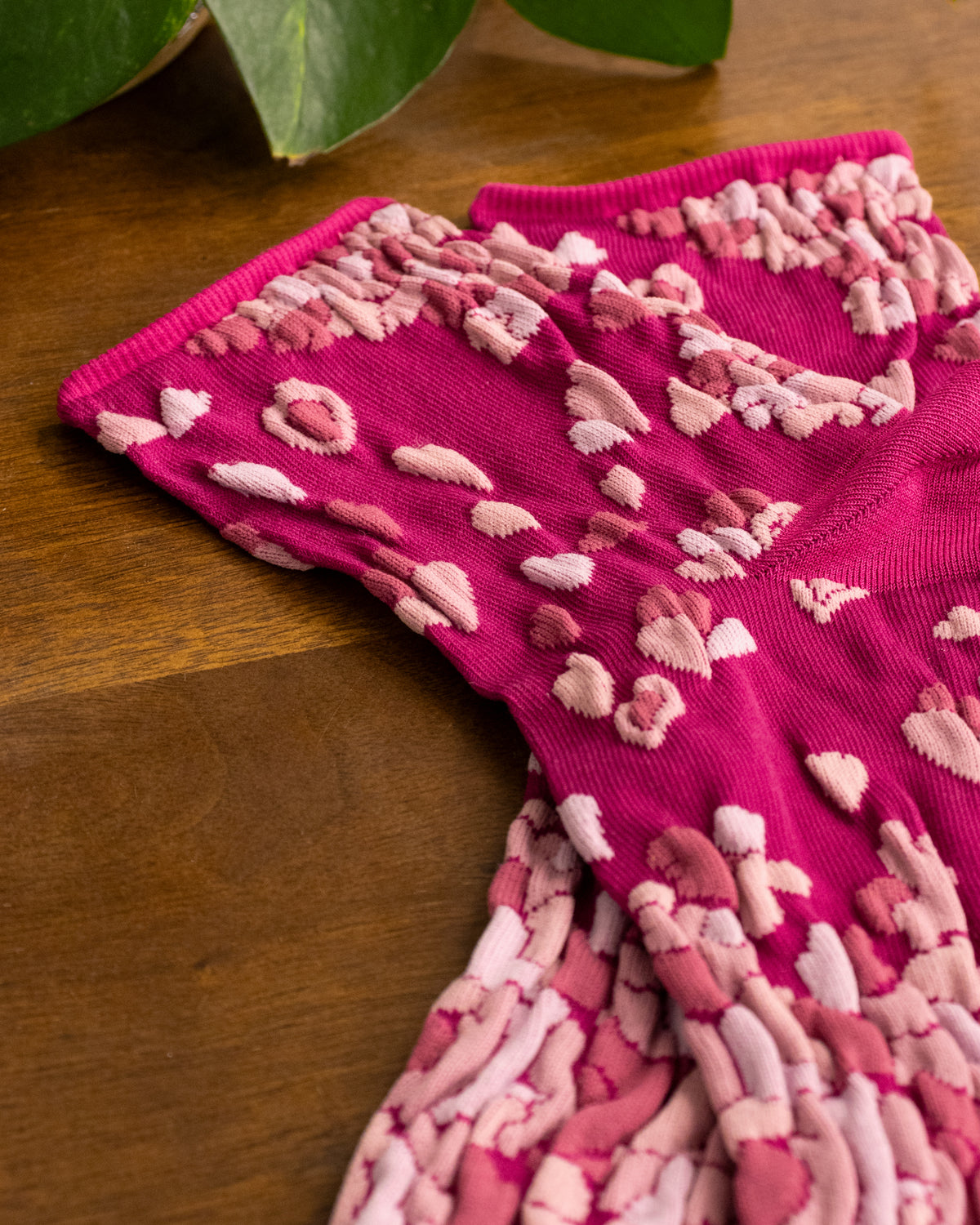 Debby Co., Ankle Socks, Andé Collection, Hot Pink Hearts