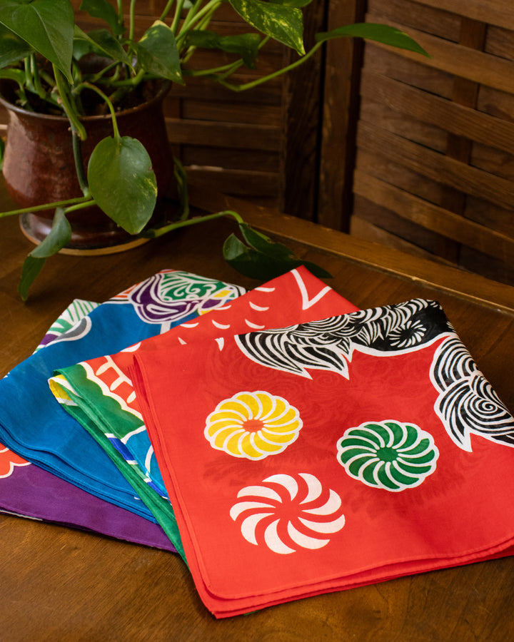 Okawahara, Handkerchief with Yutan Dragon, Purple