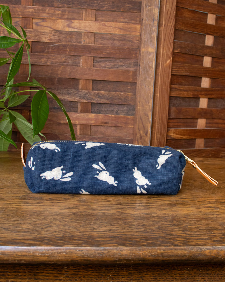 Kiriko Original Pencil Pouch, Indigo Usagi