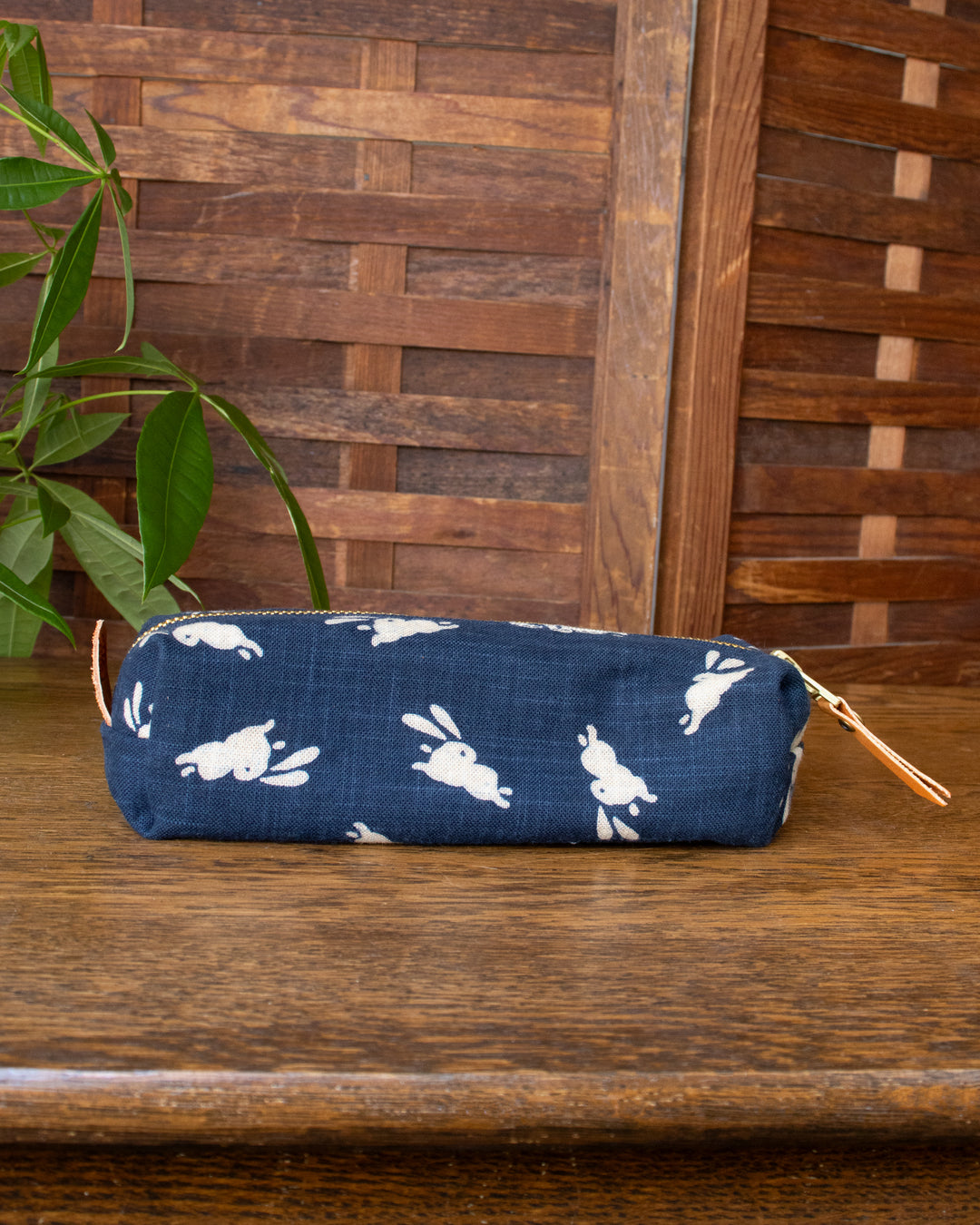 Kiriko Original Pencil Pouch, Indigo Usagi