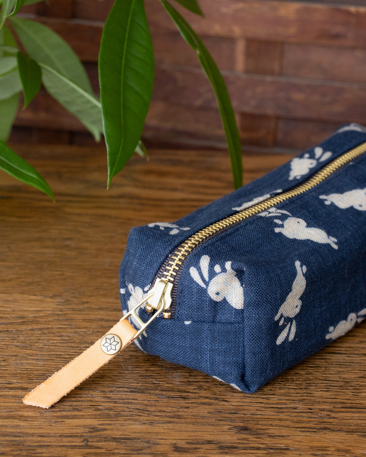 Kiriko Original Pencil Pouch, Indigo Usagi