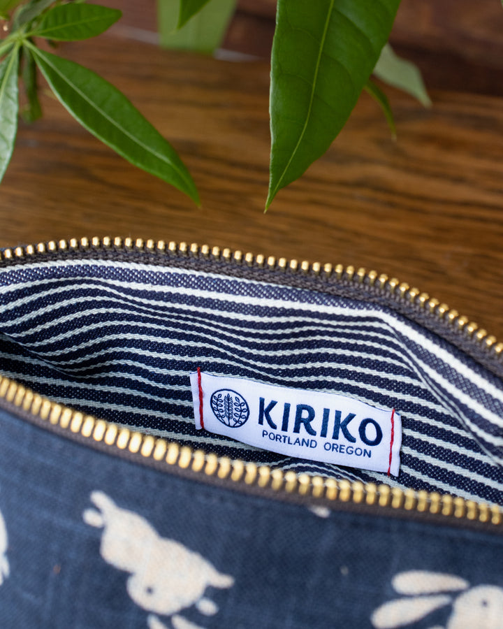 Kiriko Original Pencil Pouch, Indigo Usagi