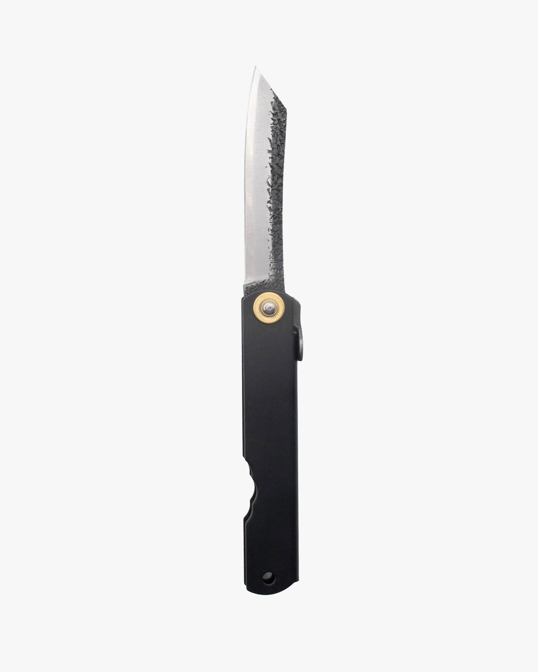 Higonokami, Japanese Knife, Hammered Back, Black 100mm