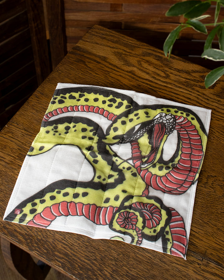 Dish Towel, Ukiyo-e Snake