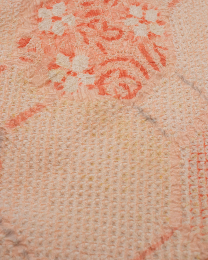 Kiriko Custom, Altered Haori Jacket, Full Shibori, Floral and Shippou Tsunagi