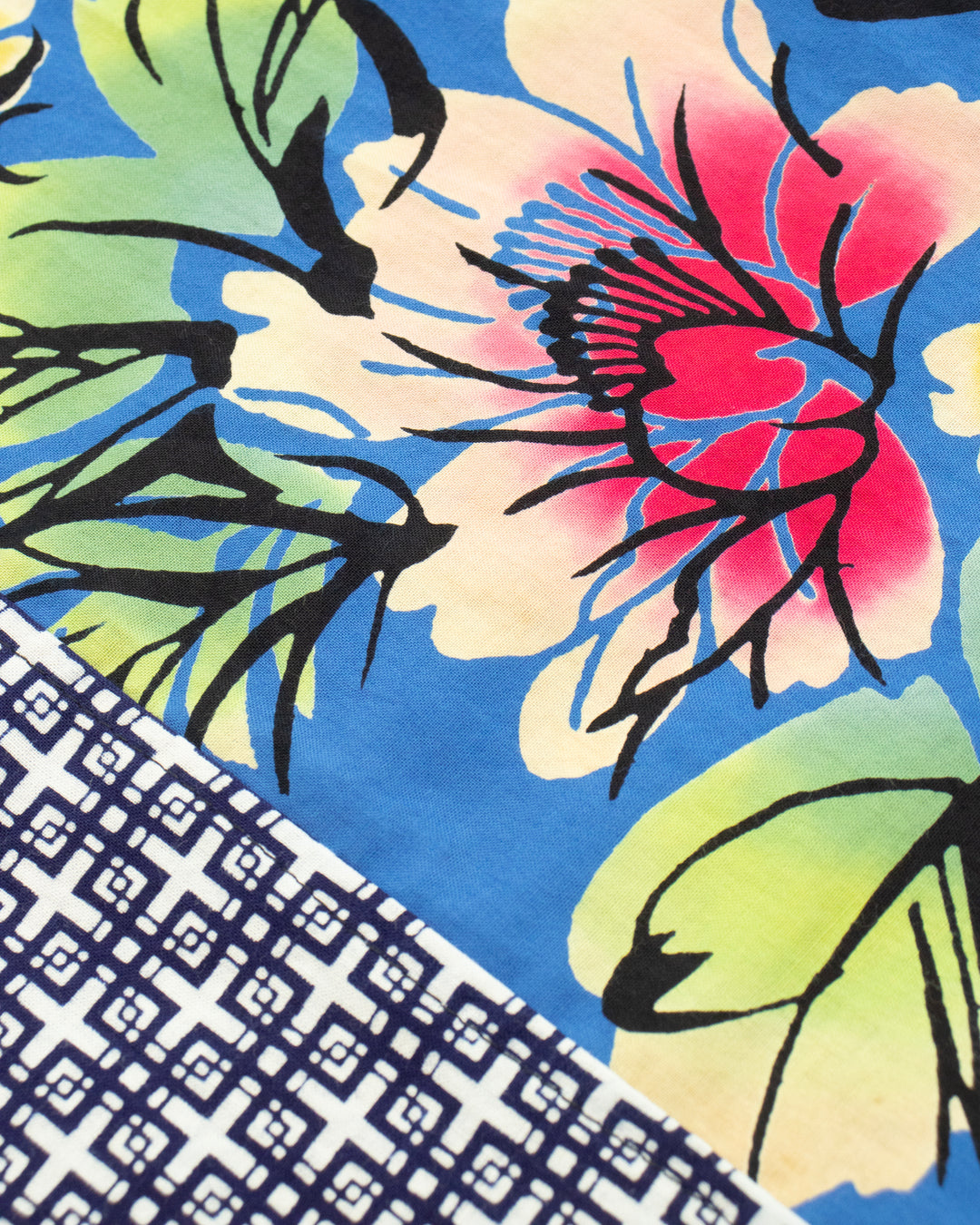 Kiriko Original Scarf, Split Yukata, Wide, Abstract Floral
