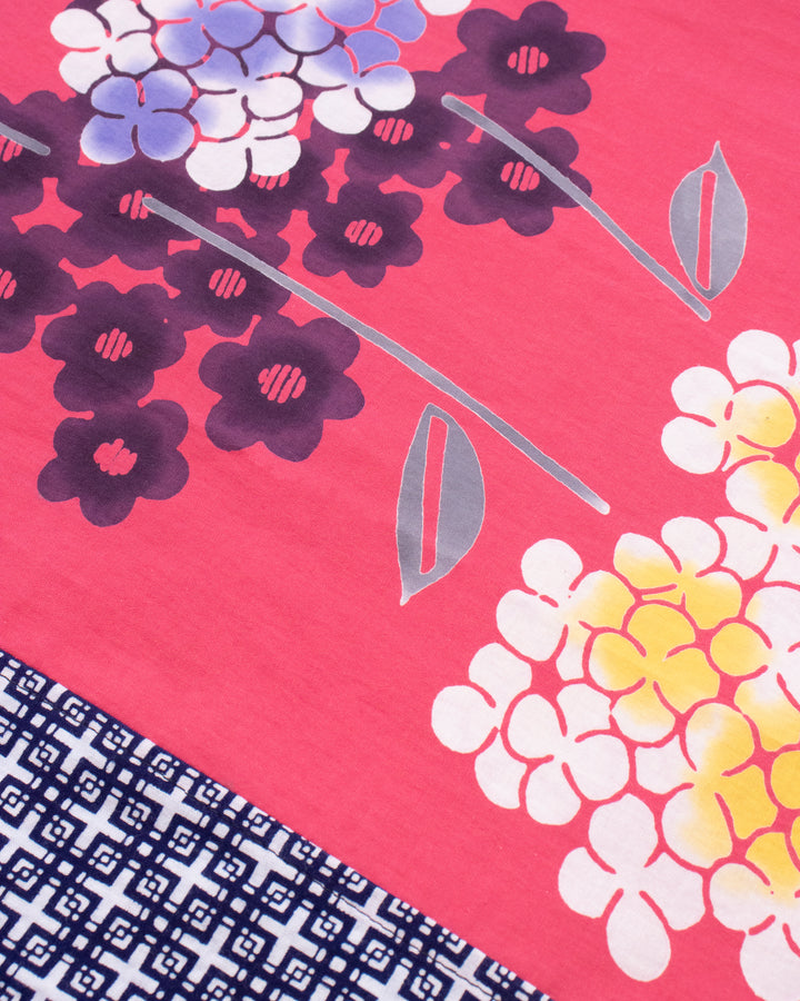 Kiriko Original Scarf, Split Yukata, Wide, Multicolor Hydrangea