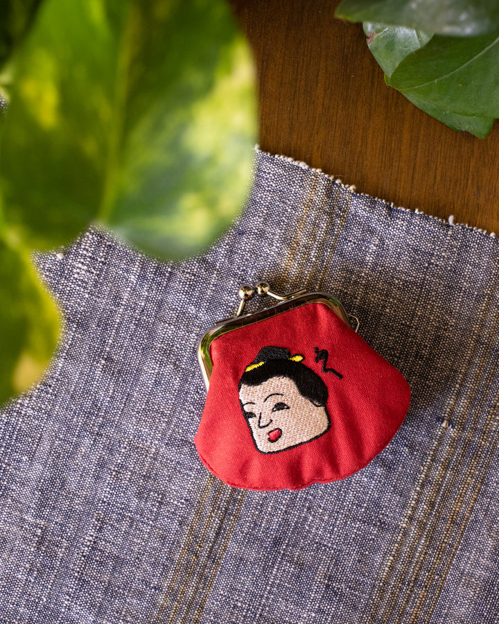 Wa Modern, Embroidered Mini Coin Purse, Onna