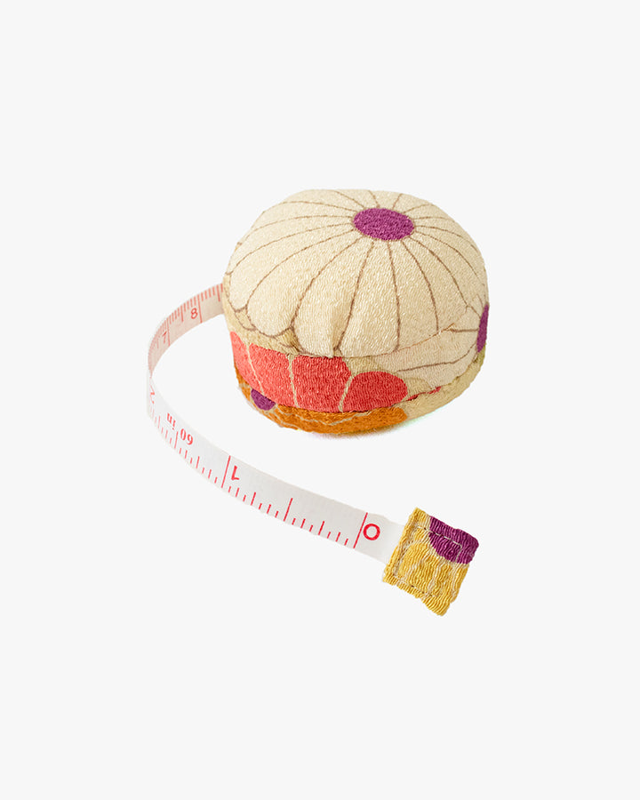 Hiro, Macaron Measure Pin Cushion, Yellow and Orange, Kiku