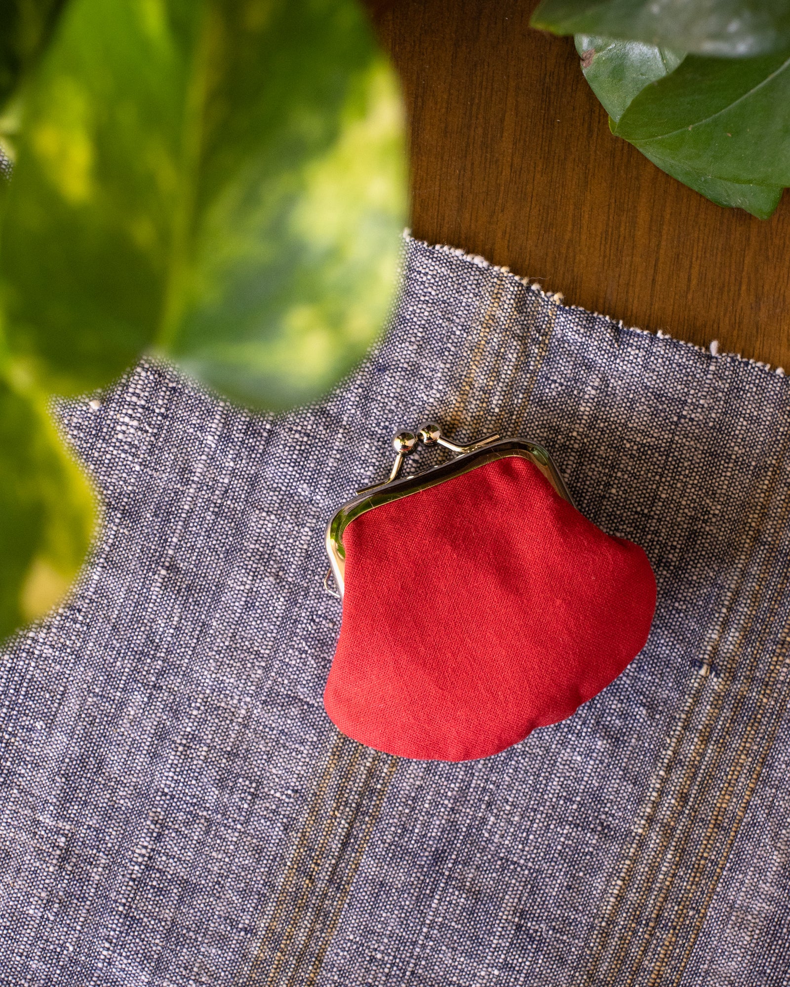 Wa Modern, Embroidered Mini Coin Purse, Onna