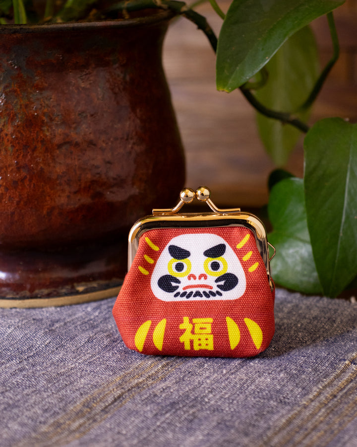 Wa Modern, Mini Coin Purse, Red Kaiun Daruma