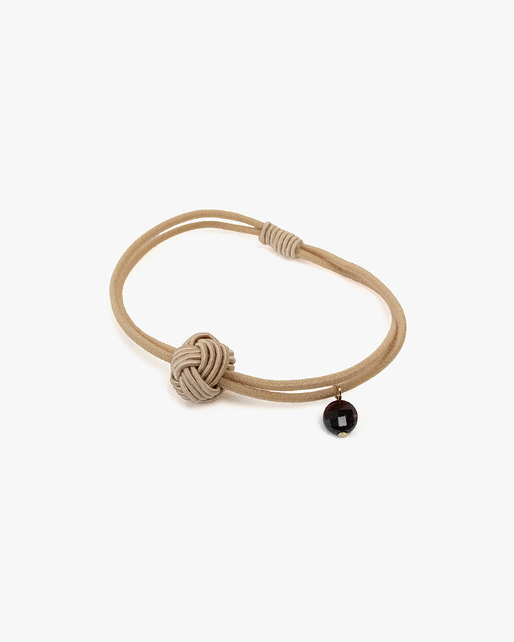 Wa Modern, Good Luck Bracelet, Beige and Garnet