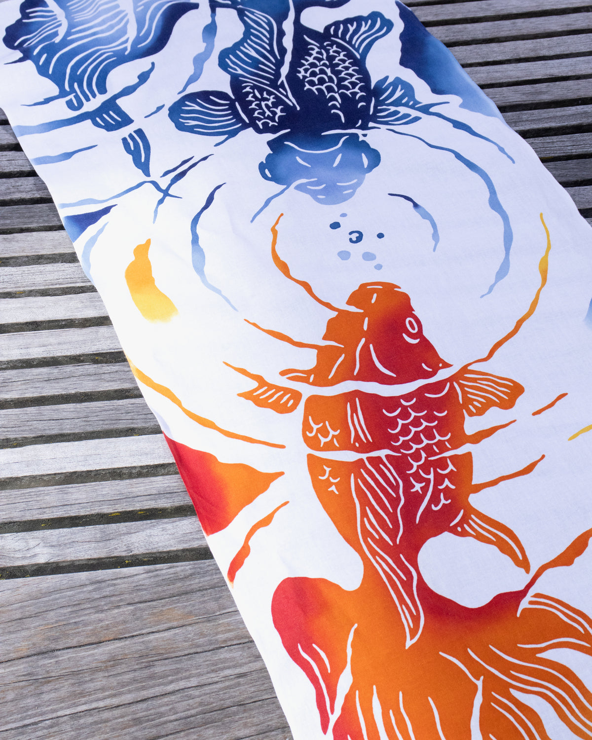 Tenugui, Chusen-Zome, Swimming Goldfish