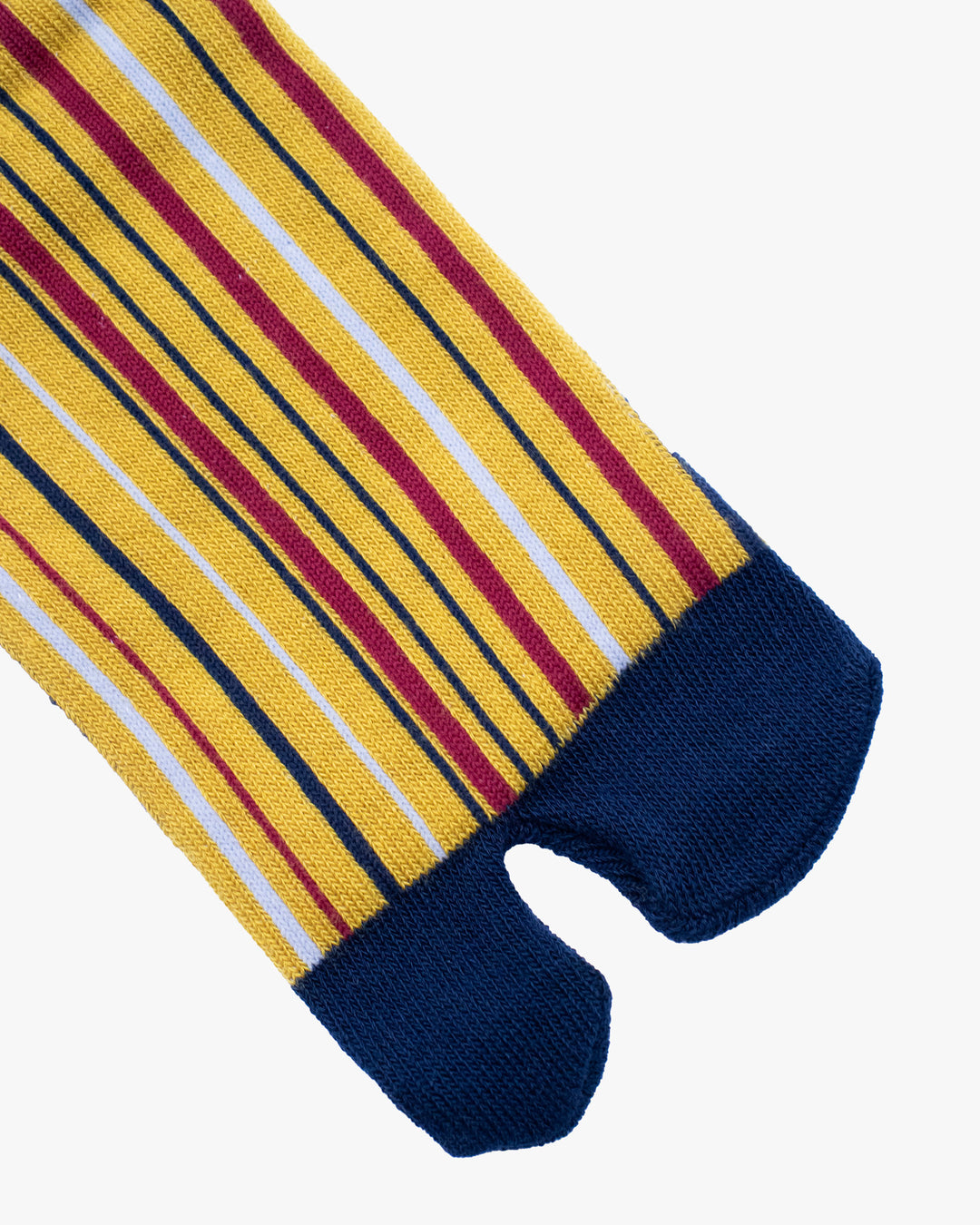 Kurochiku, Tabi Socks, Yellow with Red and Grey Shima (M/L)