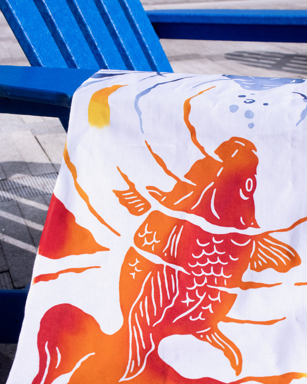 Tenugui, Chusen-Zome, Swimming Goldfish