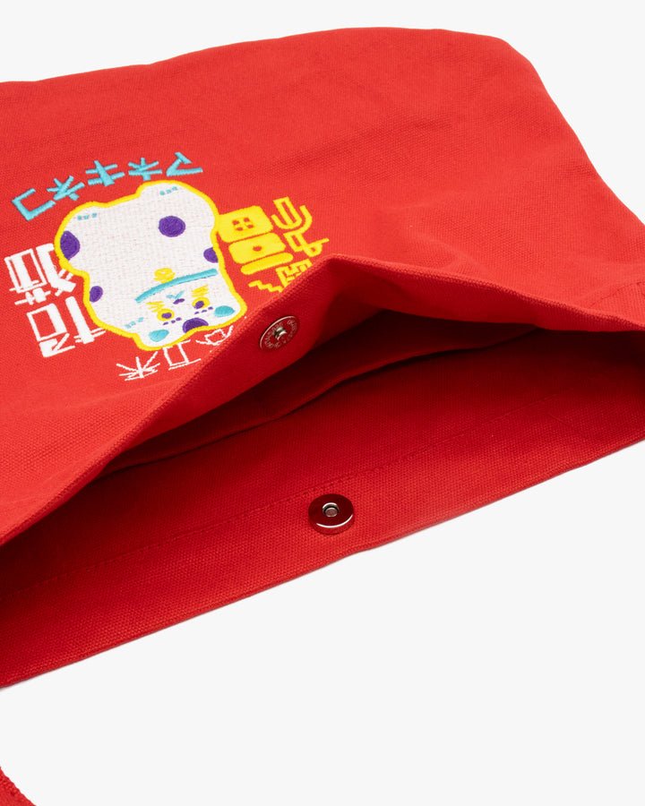 Wa Modern Tote, Red Manekineko