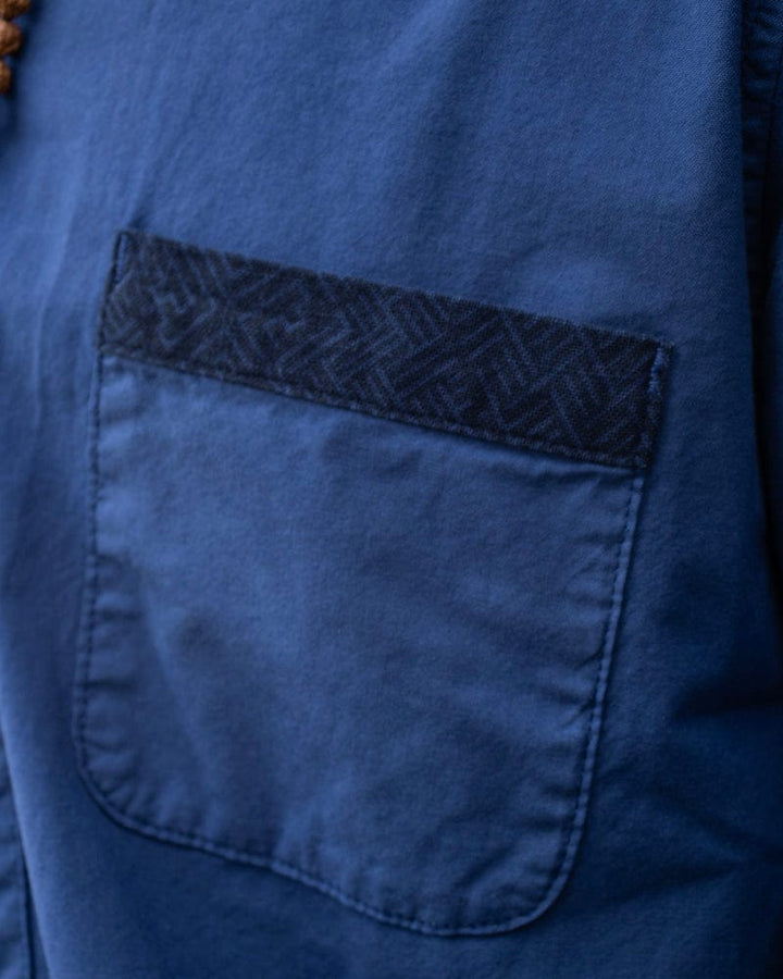 Kiriko Original Shirt, Long Sleeve Button-Up, Mandarin Collar, Hanada Small Multi